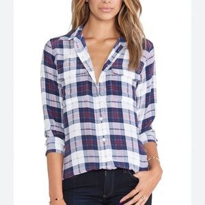 Equipment Plaid Button Down Shirt Size Small